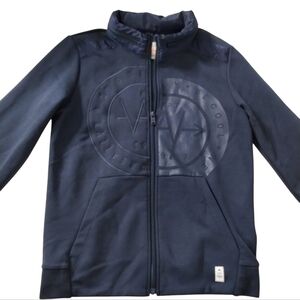 France IKKS Unisex Performance Hooded Athleisure Quiet Luxury Logo Jacket size S